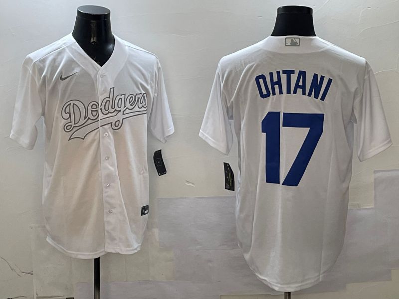 Men Los Angeles Dodgers #17 Ohtani White Fashion Edition Game 2025 Nike MLB Jersey style 1->los angeles dodgers->MLB Jersey